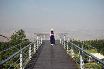 woman on the bridge