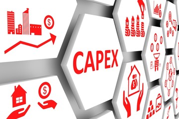 CAPEX concept cell background 3d illustration - obrazy, fototapety, plakaty