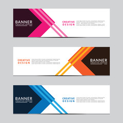 Vector abstract geometric design banner web template. Modern design. Vector illustration