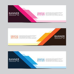 Naklejka premium Vector abstract geometric design banner web template. Modern design. Vector illustration