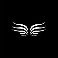 Wing Icon isolated on black background