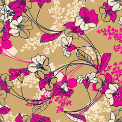 Vector illustration of a beautiful floral bouquet. 