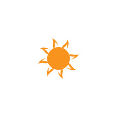 Sun logo and symbols star icon web Vector