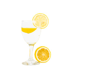 lemon on white background.