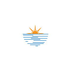 Obraz premium Sun logo and symbols star icon web Vector