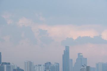 PM2.5 dust covered the view of Bangkok.