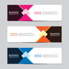 Vector abstract geometric design banner web template. Modern design. Vector illustration