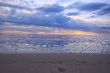 sky above water / texture background, horizon sky with clouds on the lake