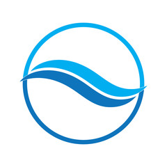 Water Wave symbol and icon Logo Template vector