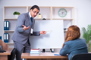 Man and woman in business meeting concept