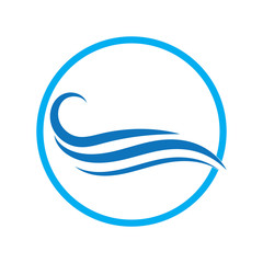 Fototapeta premium Water Wave symbol and icon Logo Template vector