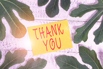 Conceptual hand writing showing Thank You. Concept meaning a polite expression used when...
