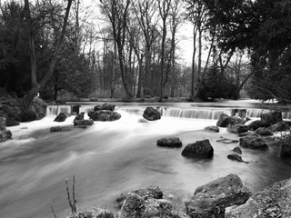 frozen river in winter