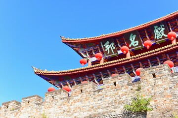 Wuhua Tower or Drum Tower in Dali Old Town