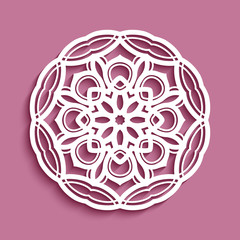 Round lace ornament