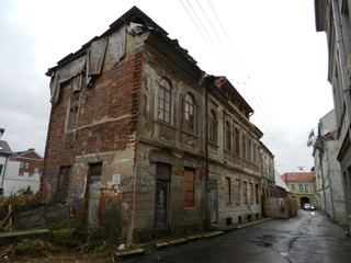 Fototapeta na wymiar old houses in Kaunas, Lithuania