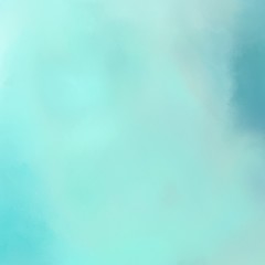 square graphic format diffuse painted texture background with powder blue, medium aqua marine and sky blue color. can be used as texture, background element or wallpaper