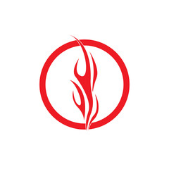 Fire flame vector illustration design template