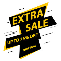 Sale banner. Vector illustration modern template design for web