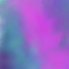 square graphic format medium purple, medium orchid and steel blue color painted background. diffuse painting can be used as texture, background element or wallpaper