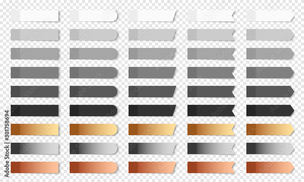 Aufkleber set of colored realistic sticky notes isolated.