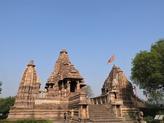 Kandariya Mahadeva Temple, dedicated to Lord Shiva, Western Temples of Khajuraho, Madya Pradesh, India - UNESCO world heritage site. Popular world tourist destination.