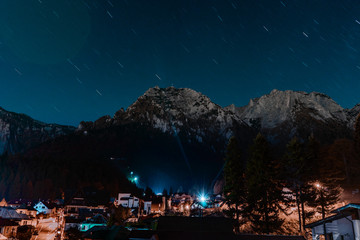 stars at night in the mountains