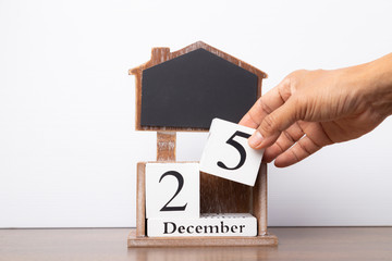 25 December, Christmas decoration day concept.