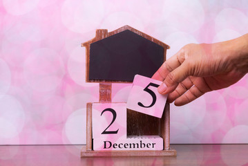 25 December, Christmas decoration day concept.