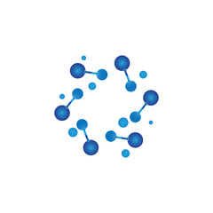 Molecule vector illustration design