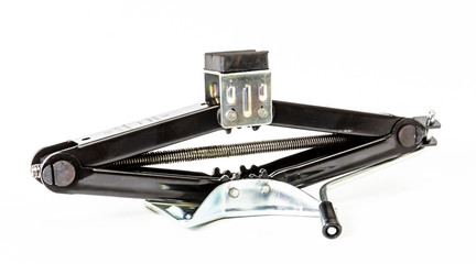 Black car tire lifting jack