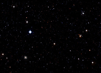 Star field space background. The infinite universe