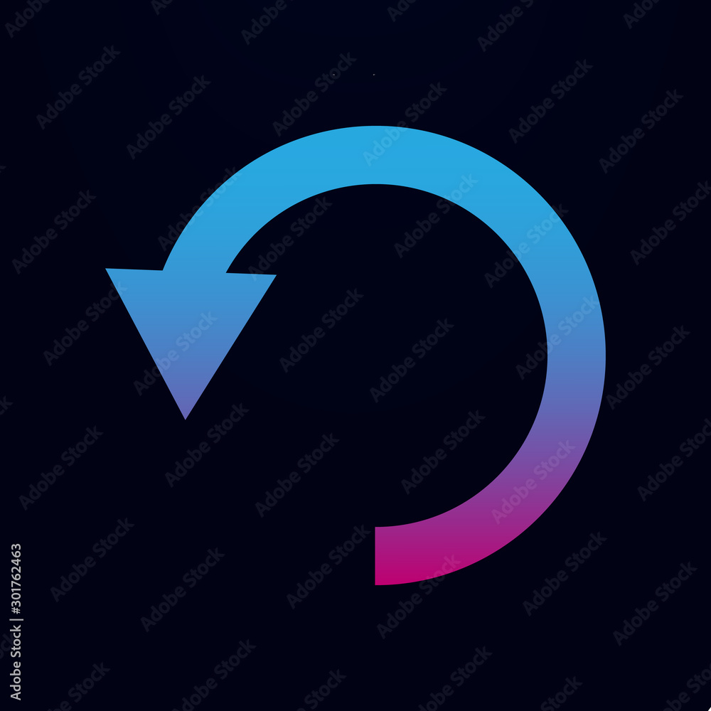 Poster arrow, refresh nolan icon. simple glyph, flat vector of arrows icons for ui and ux, website or mobil