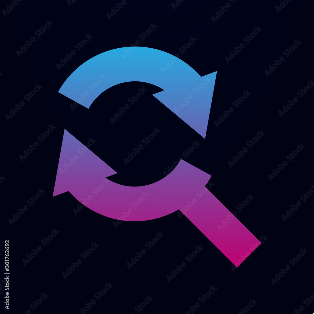 Poster arrow, search nolan icon. simple glyph, flat vector of arrows icons for ui and ux, website or mobile