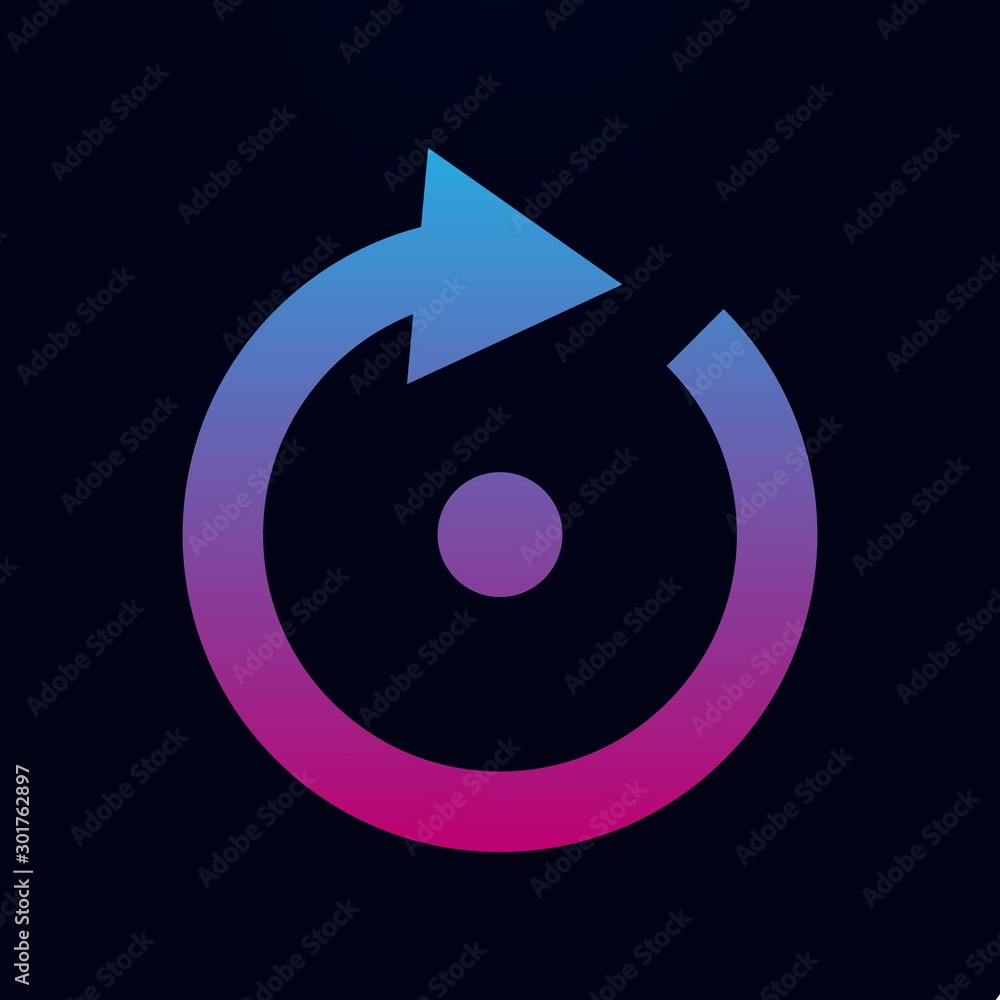 Poster arrow, point nolan icon. simple glyph, flat vector of arrows icons for ui and ux, website or mobile 