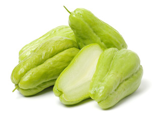 Chayote on a white background