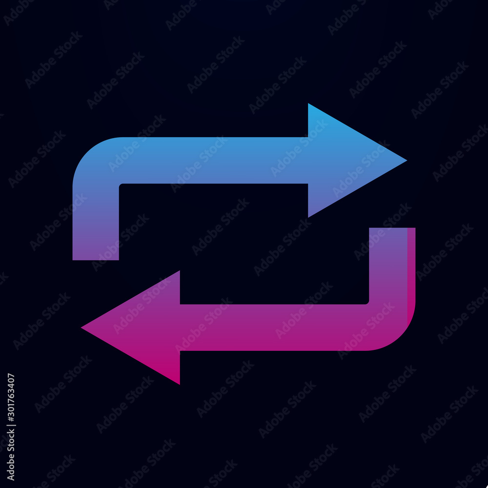 Poster arrow, refresh nolan icon. simple glyph, flat vector of arrows icons for ui and ux, website or mobil