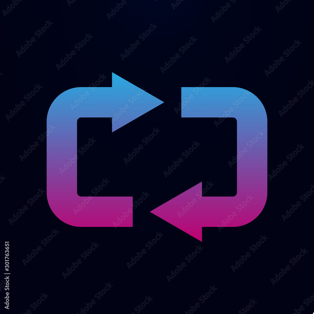 Poster arrow, refresh nolan icon. simple glyph, flat vector of arrows icons for ui and ux, website or mobil