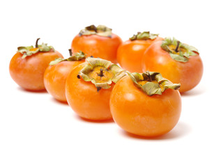 persimmon on white background