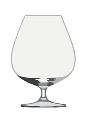 Cognac glass realistic vector illustration isolated