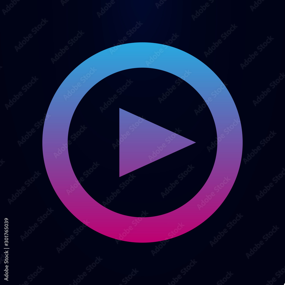 Poster arrow, play nolan icon. simple glyph, flat vector of arrows icons for ui and ux, website or mobile a