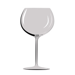 Red wine glass realistic vector illustration isolated