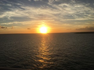 sunset over the sea