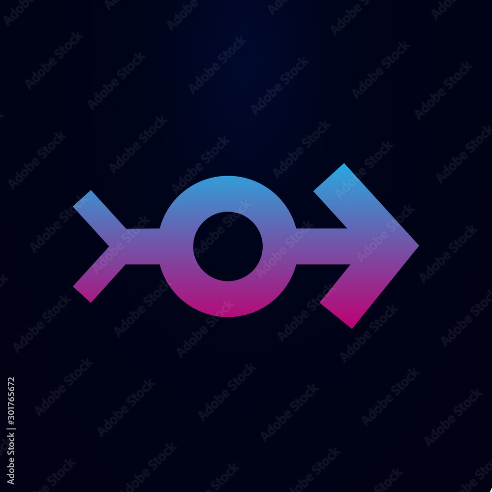 Poster arrow, circle nolan icon. simple glyph, flat vector of arrows icons for ui and ux, website or mobile