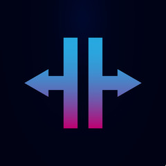 Arrow nolan icon. Simple glyph, flat vector of arrows icons for ui and ux, website or mobile application