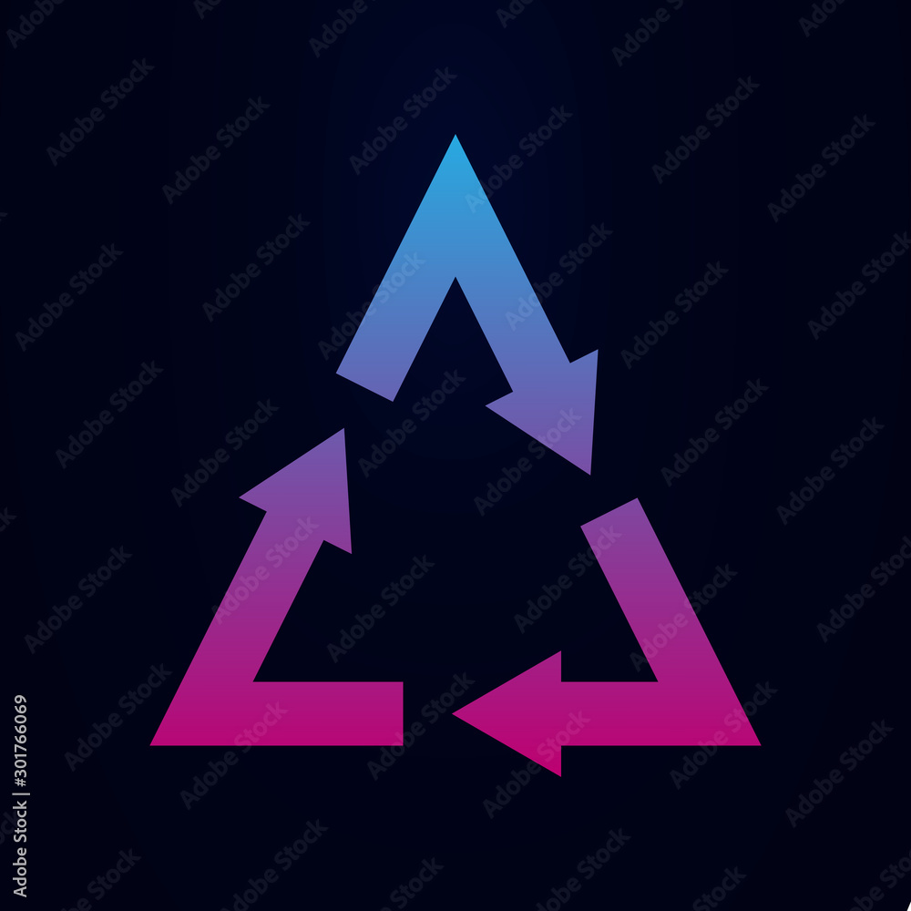 Poster arrow, triangle nolan icon. simple glyph, flat vector of arrows icons for ui and ux, website or mobi