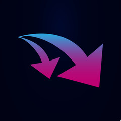 Arrow nolan icon. Simple glyph, flat vector of arrows icons for ui and ux, website or mobile application