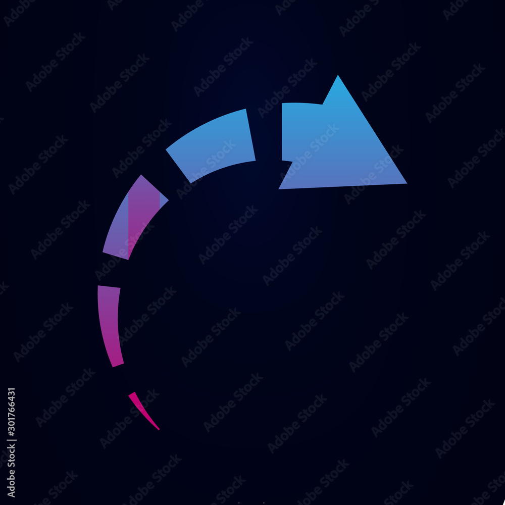 Poster arrow nolan icon. simple glyph, flat vector of arrows icons for ui and ux, website or mobile applica