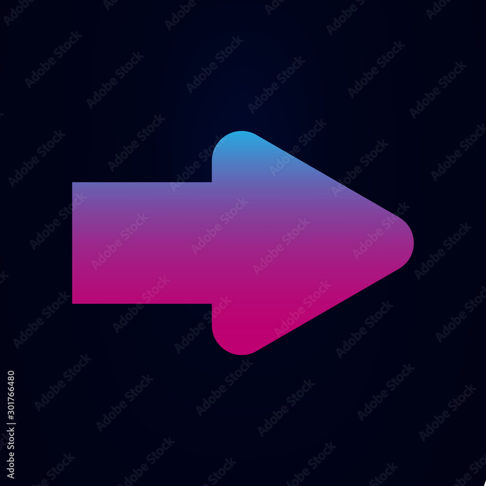 Poster arrow nolan icon. simple glyph, flat vector of arrows icons for ui and ux, website or mobile applica