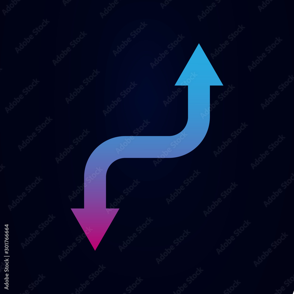 Poster arrow nolan icon. simple glyph, flat vector of arrows icons for ui and ux, website or mobile applica